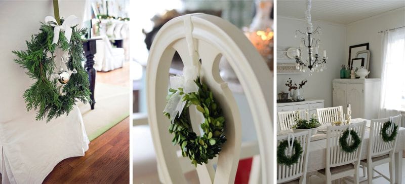 Wreaths Tahun Baru di kerusi