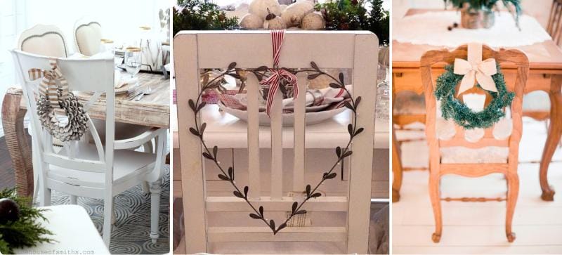 Wreaths Tahun Baru di kerusi